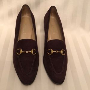 GUCCI BROWN SUEDE SIGNATURE HEELS